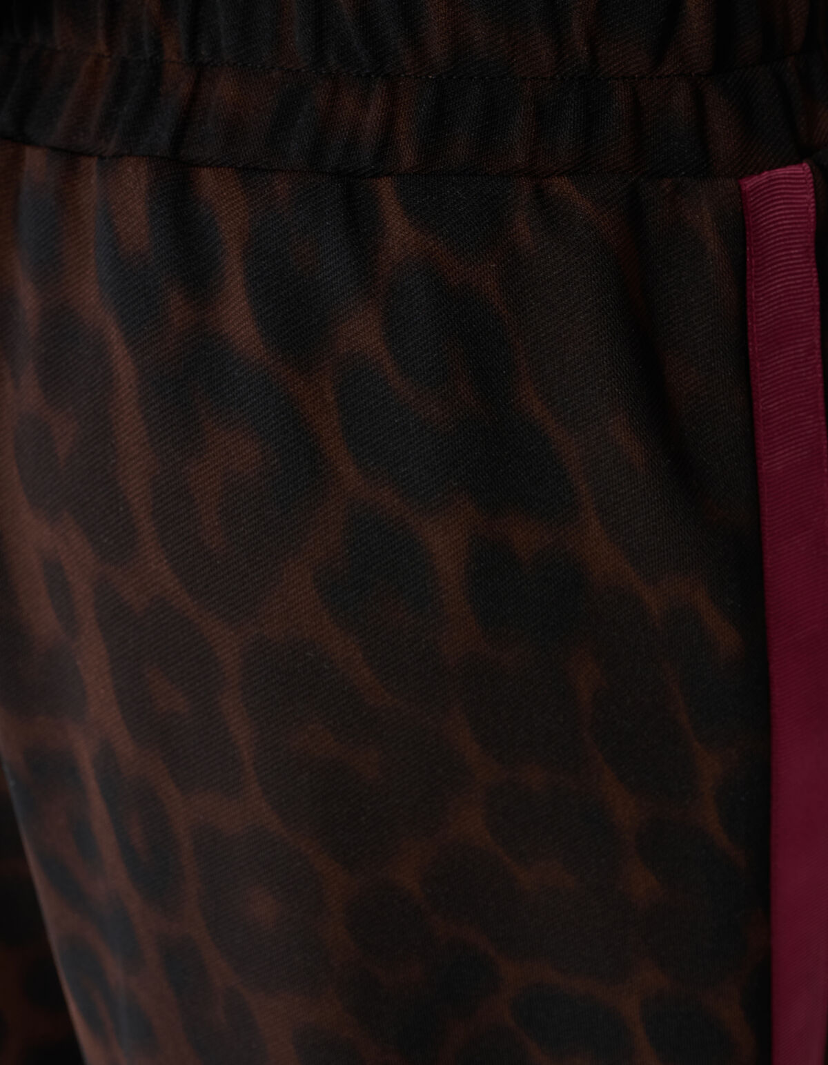 Leopard Stripe Wide Leg Fit Broek Donkerbruin SHOEBY GIRLS