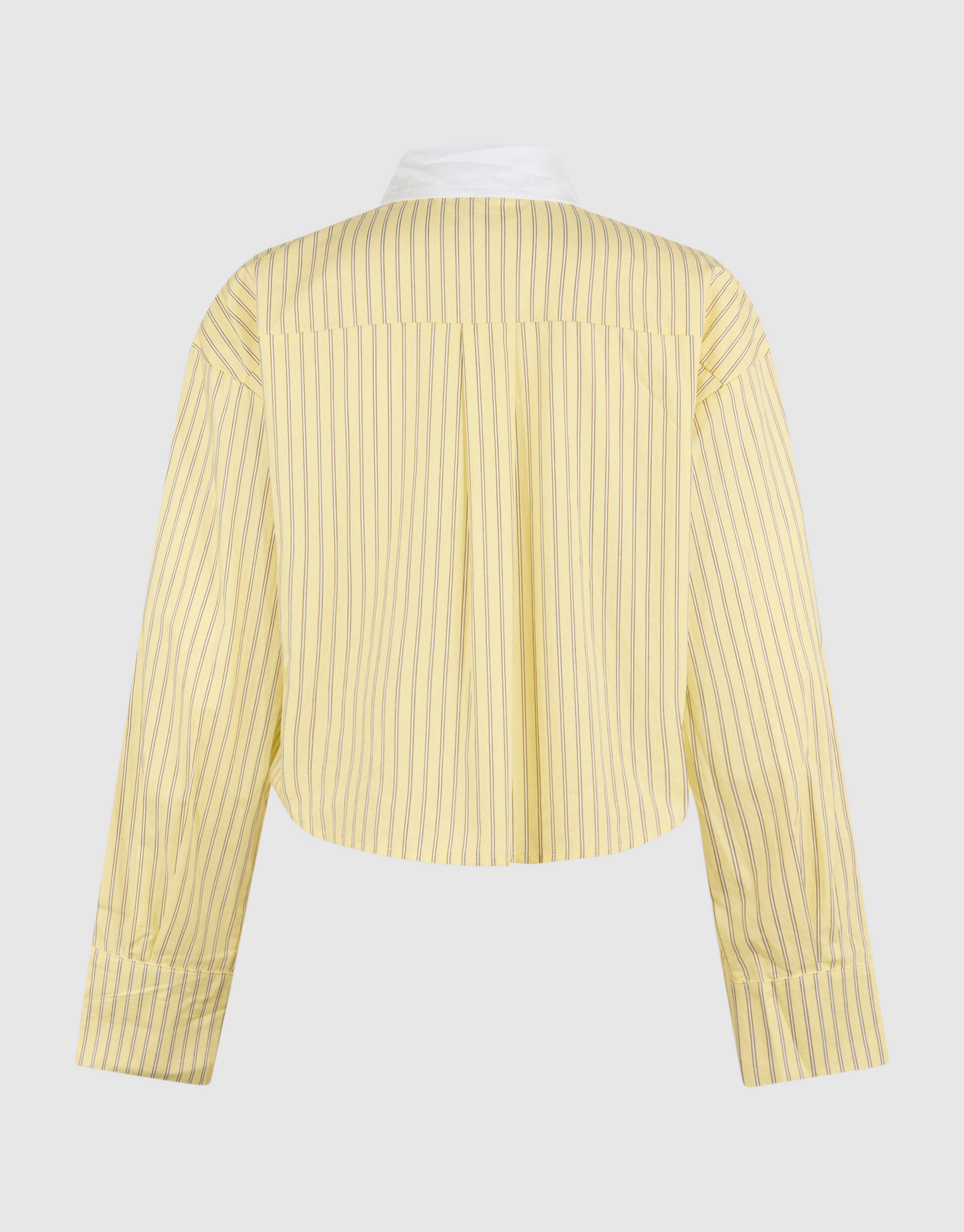 Cropped Strass Collar Blouse Lichtgeel SHOEBY WOMEN