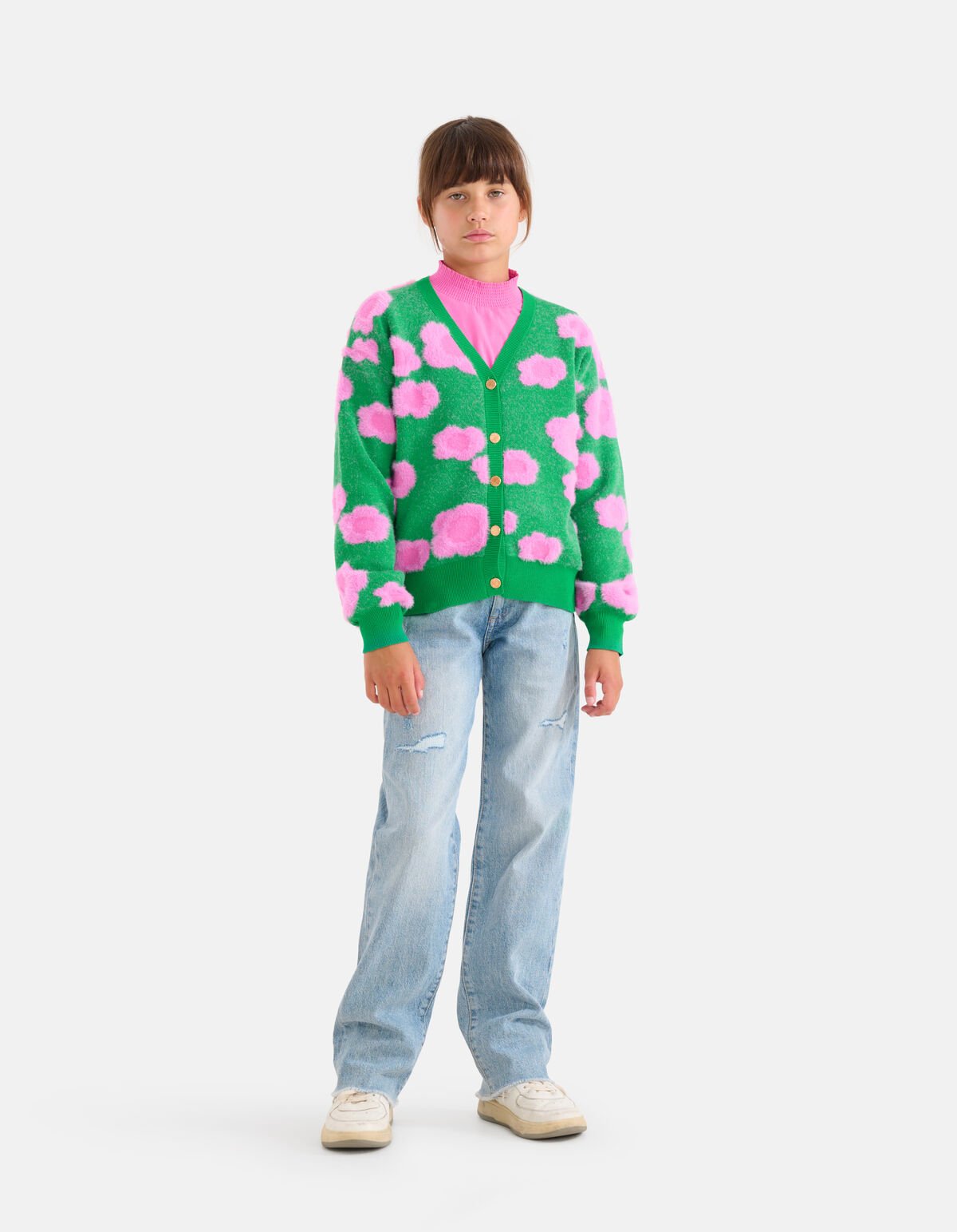 Bloemenprint Vest Groen SHOEBY GIRLS