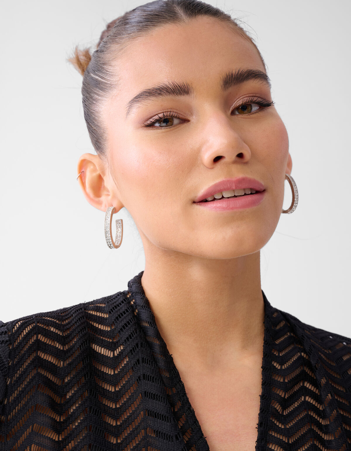 Zigzag Kanten Mini Jurk Zwart SHOEBY WOMEN