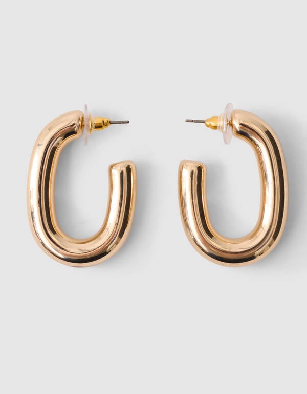 Oval Hoop Oorbellen Goud SHOEBY ACCESSOIRES