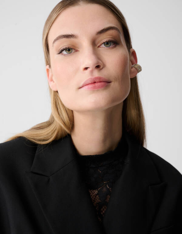 Open Back Oversized Blazer Zwart SHOEBY WOMEN