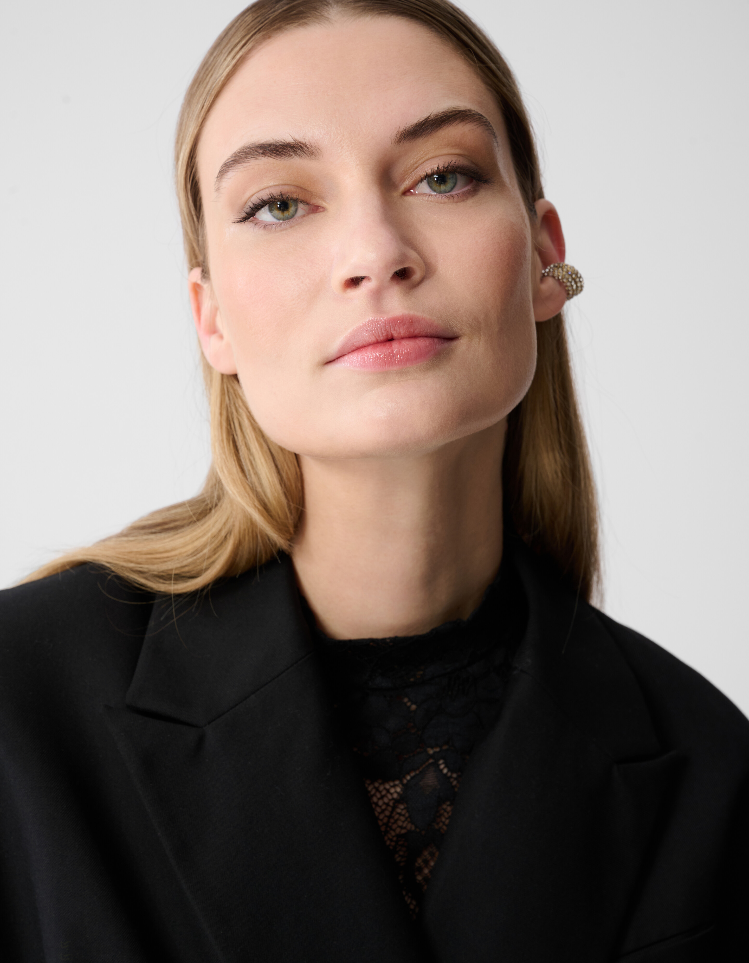 Open Back Oversized Blazer Zwart SHOEBY WOMEN