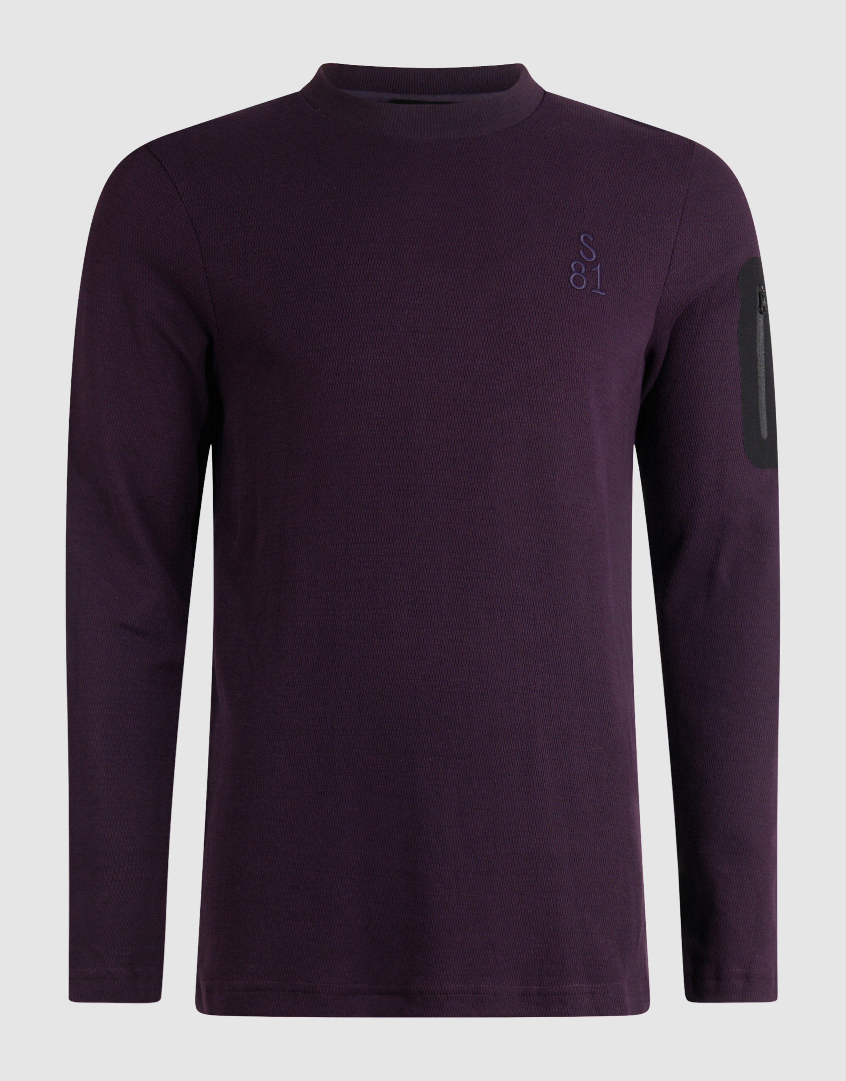 Structuur Pocket T-shirt Donkerrood SHOEBY MEN
