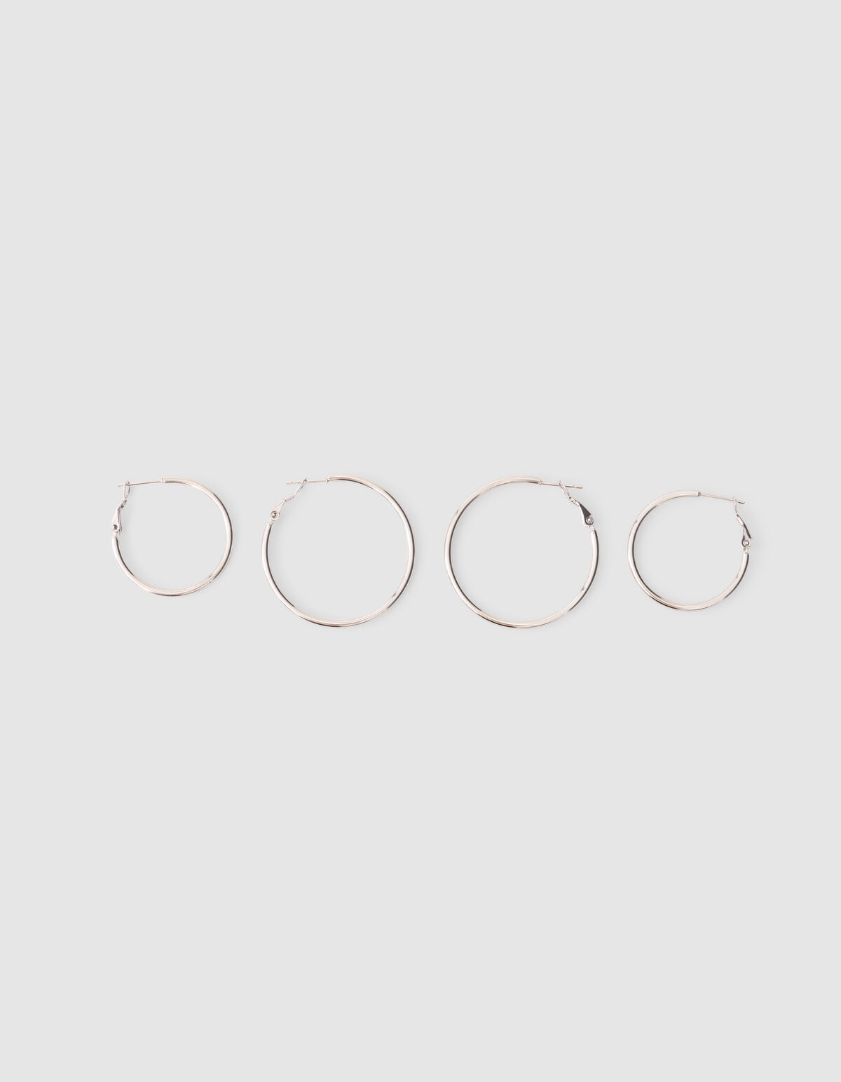 Basic Hoop Oorbellen Set Zilver SHOEBY ACCESSOIRES