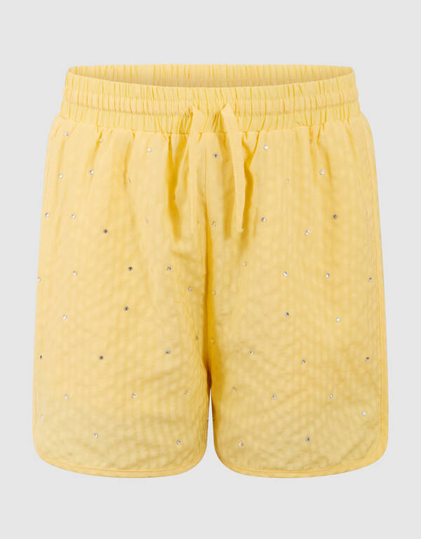 Pinstripe Strass Short Lichtgeel SHOEBY GIRLS