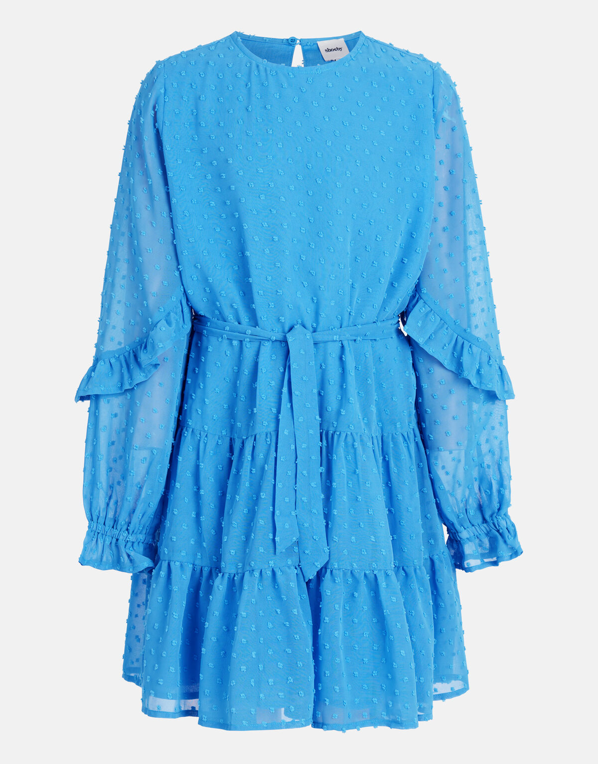 Chiffon Dot Jurk Blauw SHOEBY GIRLS