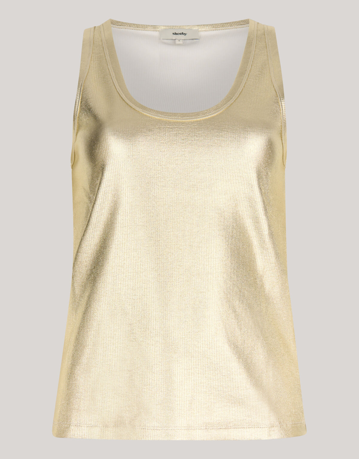 Metallic Rib Top Goud SHOEBY WOMEN