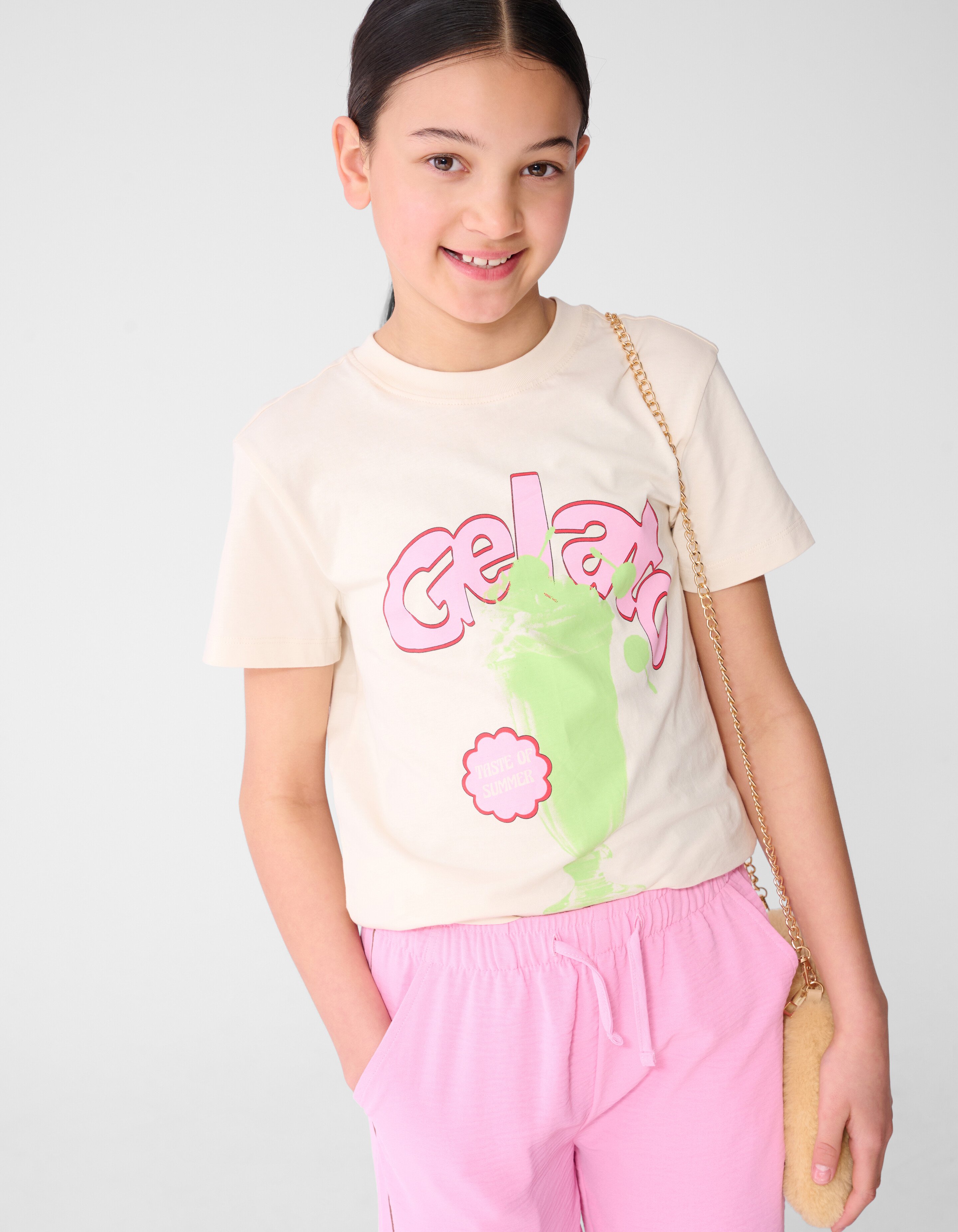 Gelato Artwork T-shirt Gebroken Wit SHOEBY GIRLS
