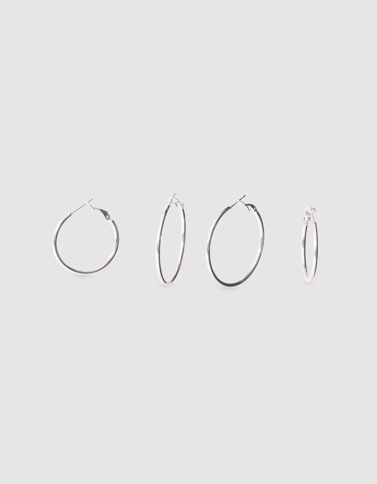 Basic Hoop Oorbellen Set Zilver SHOEBY ACCESSOIRES