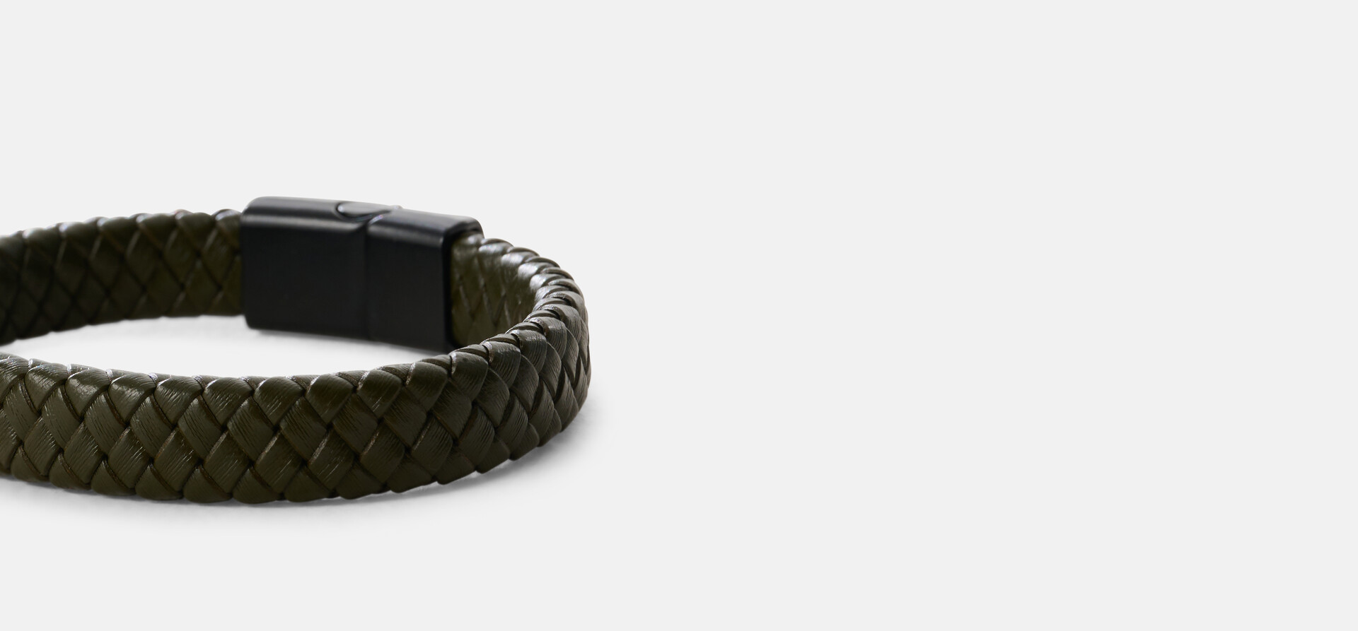 Leren Armband Donkergroen SHOEBY ACCESSOIRES