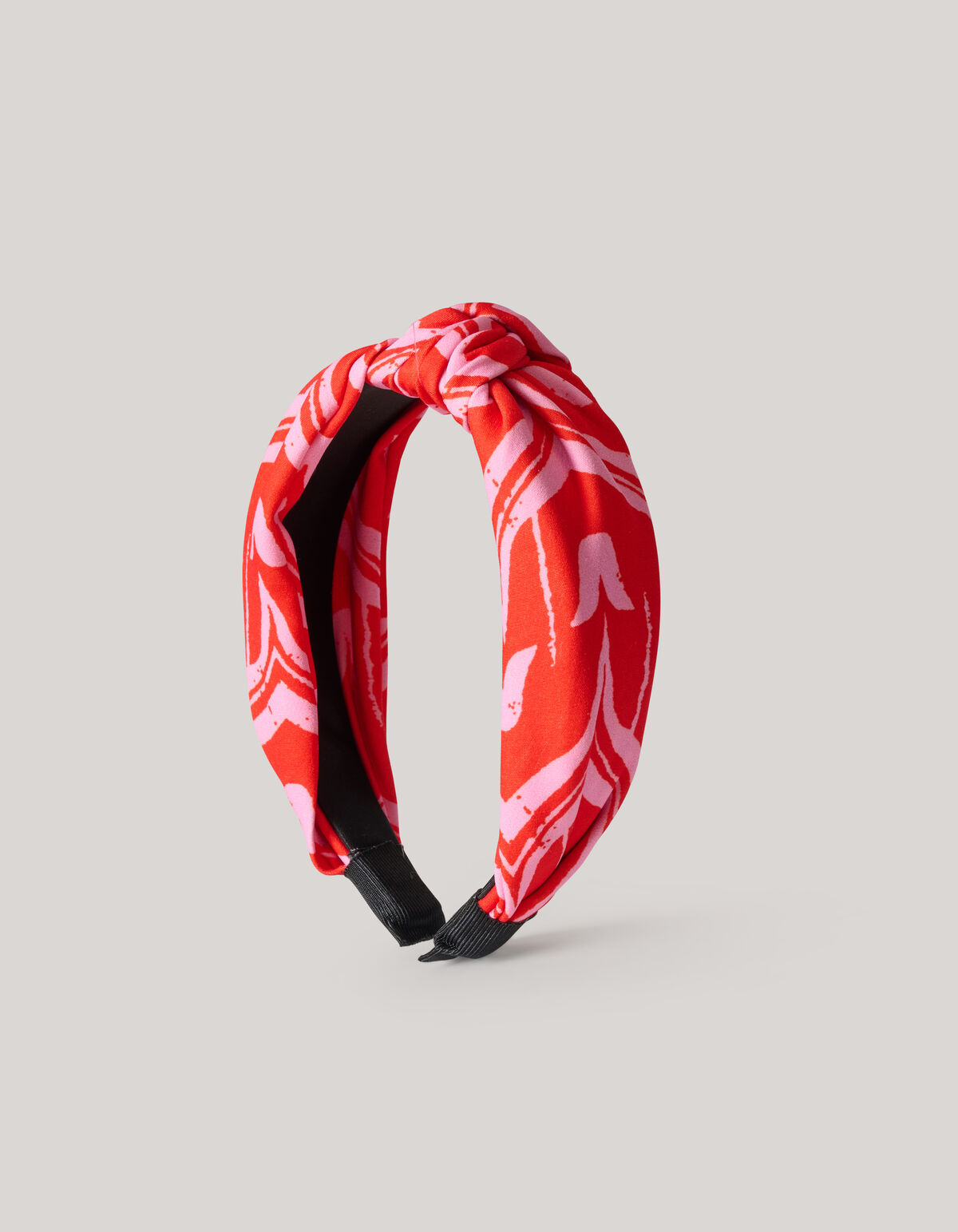 Printed Knotted Haarband Roze SHOEBY ACCESSOIRES