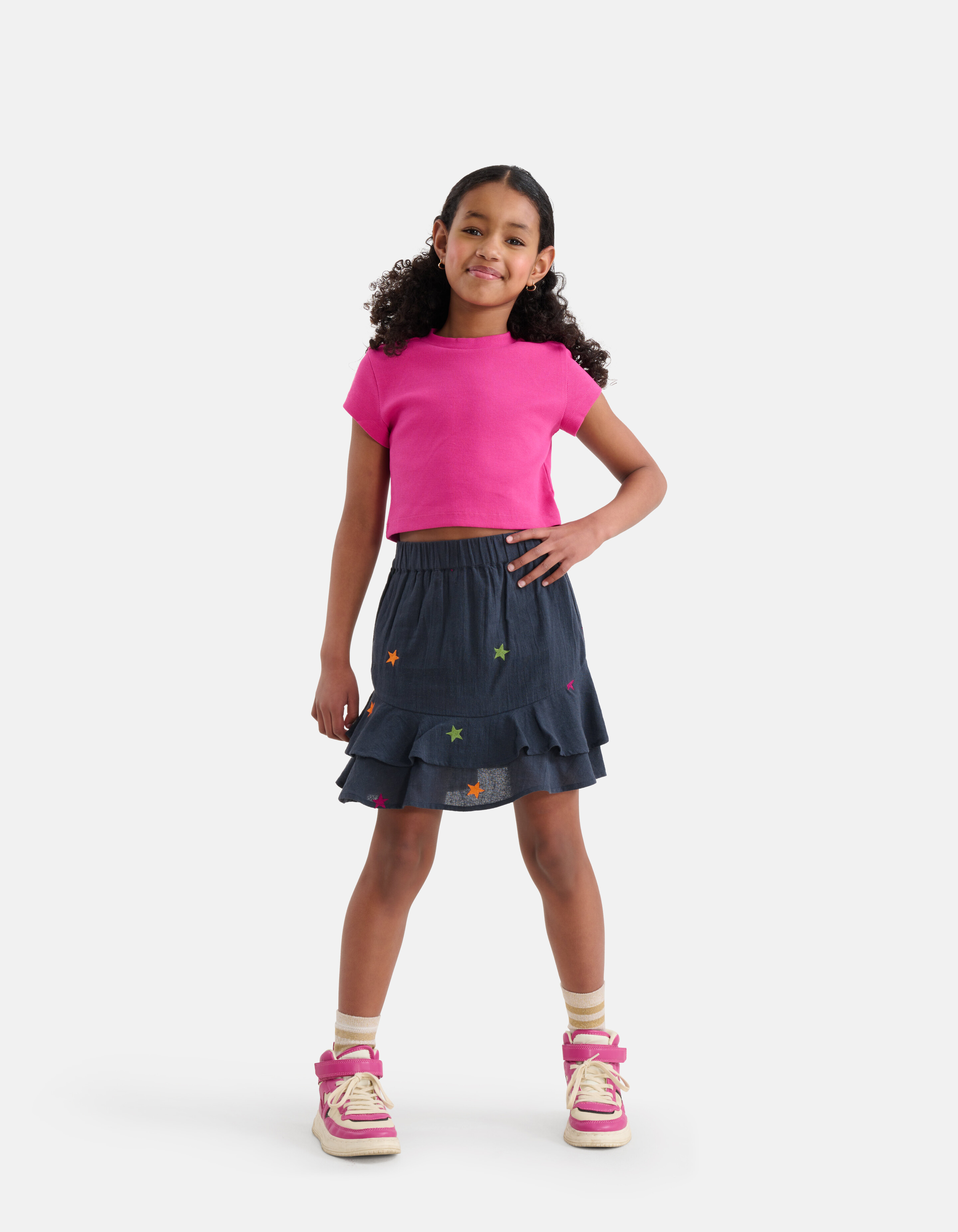 Printed Sterren Rok Donkergrijs SHOEBY GIRLS