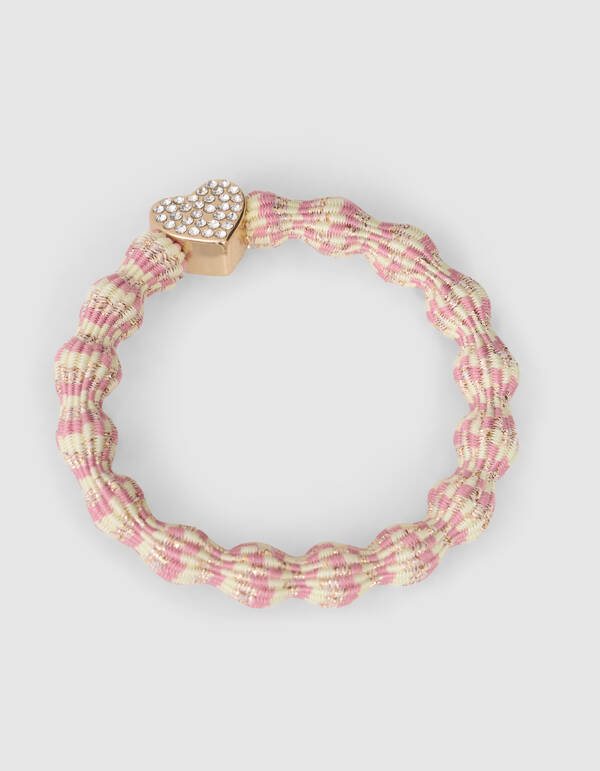 Wave Lurex Haarelastiek Lichtroze SHOEBY ACCESSOIRES