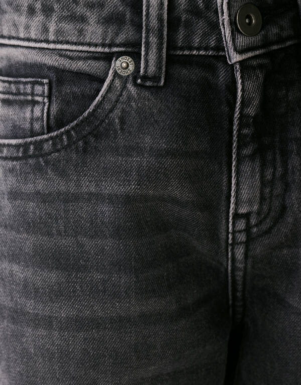 Baggy Fit Jeans Donkergrijs SHOEBY BOYS