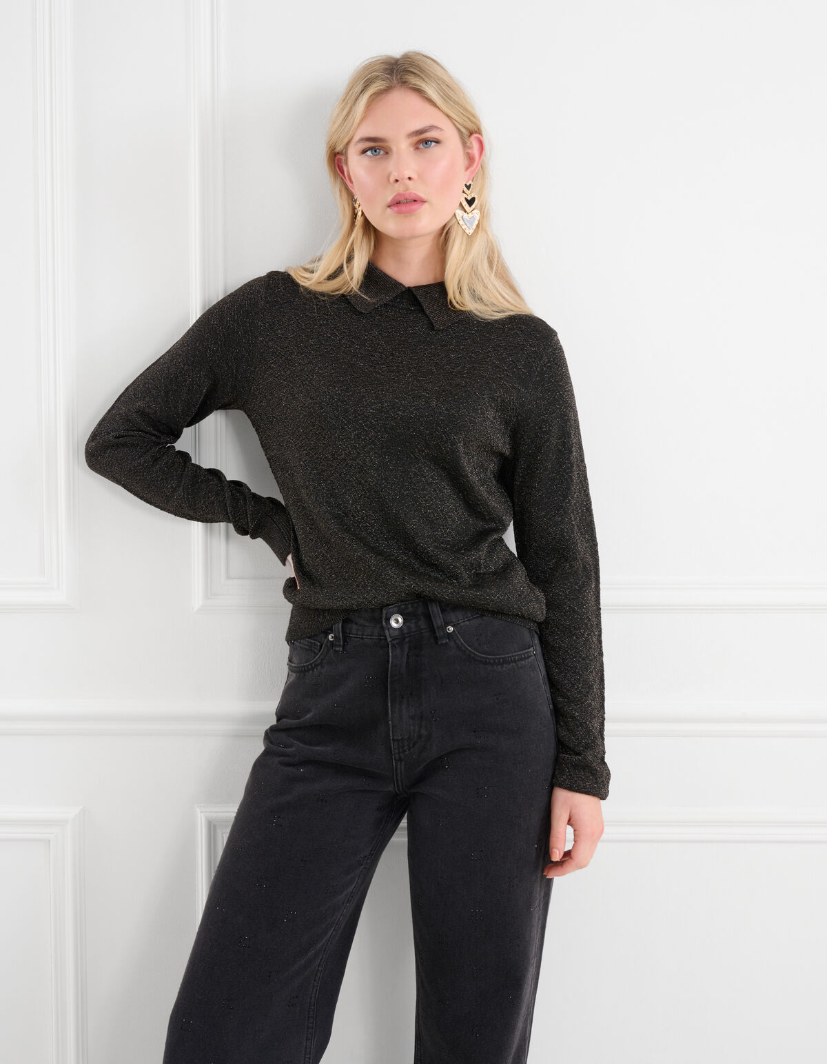 Glitter Trui Zwart SHOEBY WOMEN