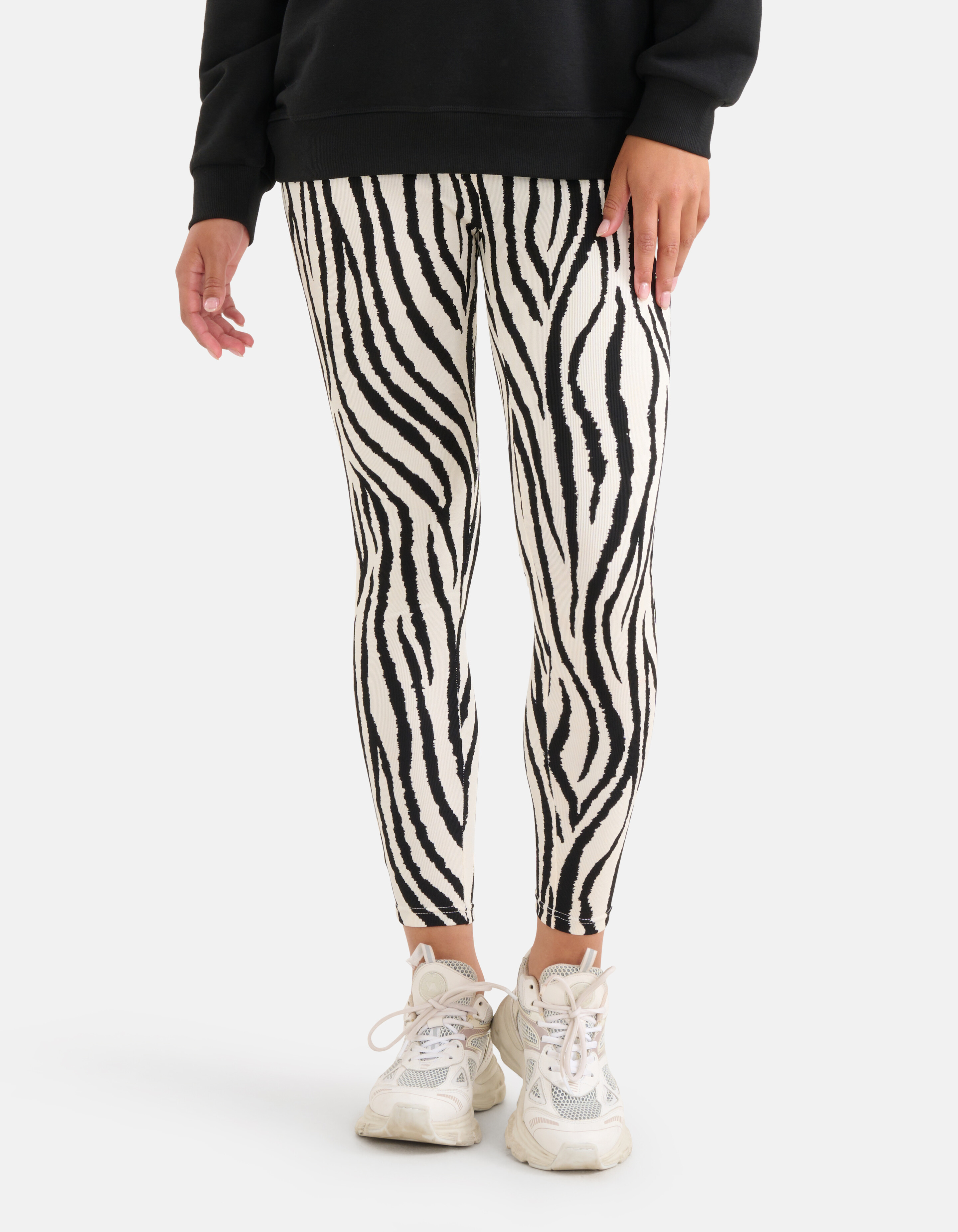 Zebra Print Legging Zwart/Wit SHOEBY WOMEN