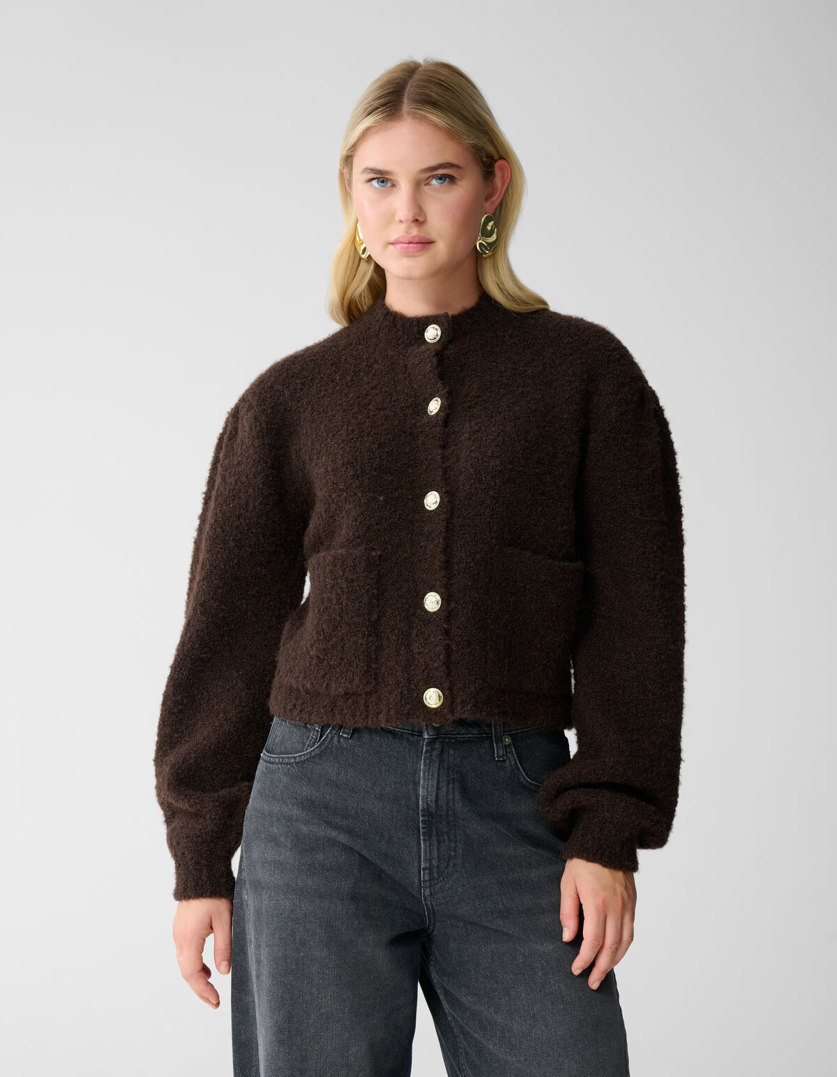 Teddy Knit Vest Bruin SHOEBY WOMEN