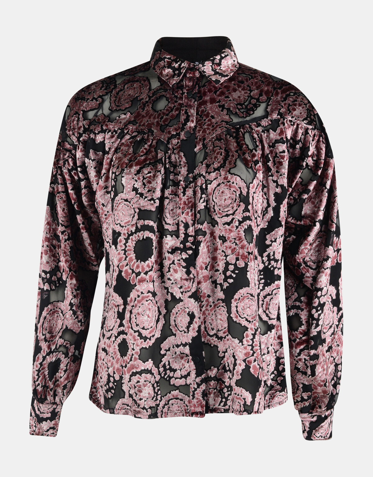 Pink Burnout Blouse