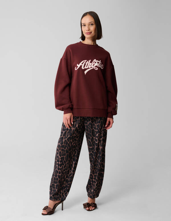 Athletic Artwork Sweater Donkerrood SHOEBY WOMEN