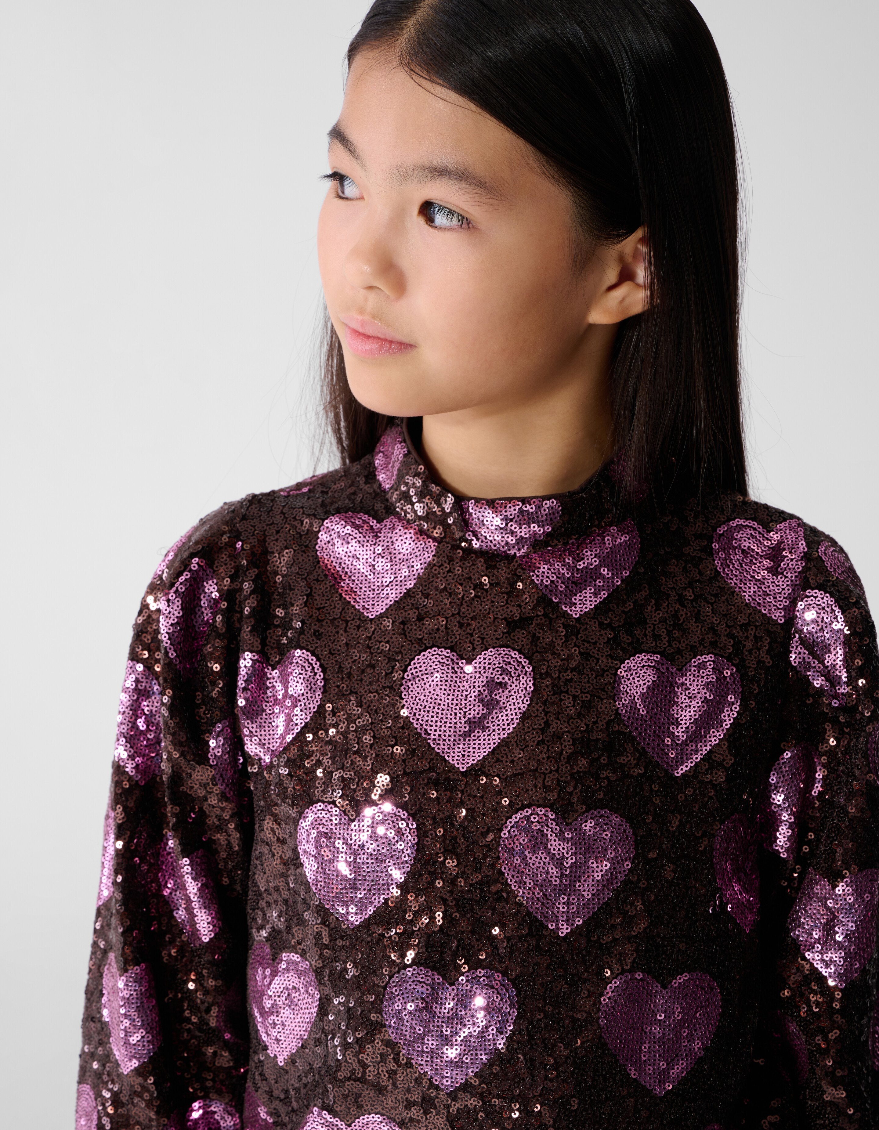 Hartjes Pailletten Top Bruin SHOEBY GIRLS