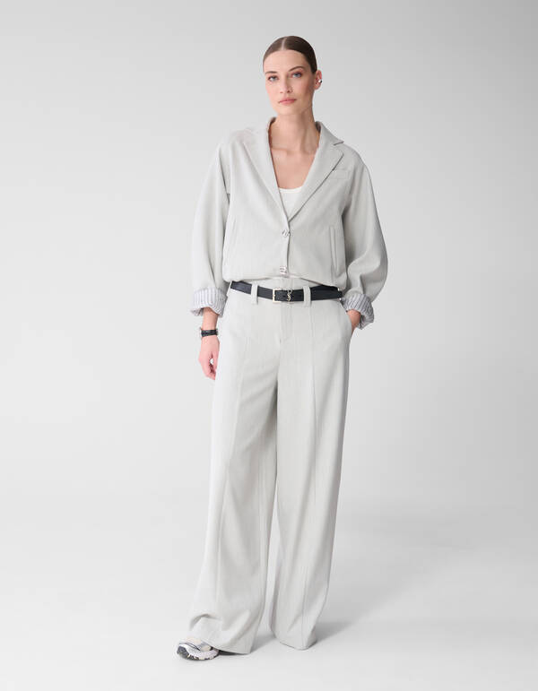 Cropped Blazer Lichtgrijs By Mieke SHOEBY WOMEN