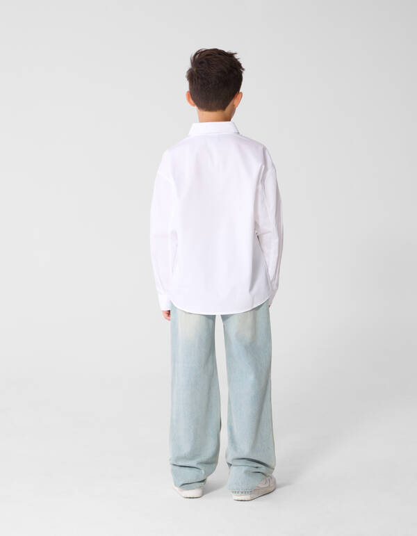 Oversized Basis Overhemd Wit SHOEBY BOYS