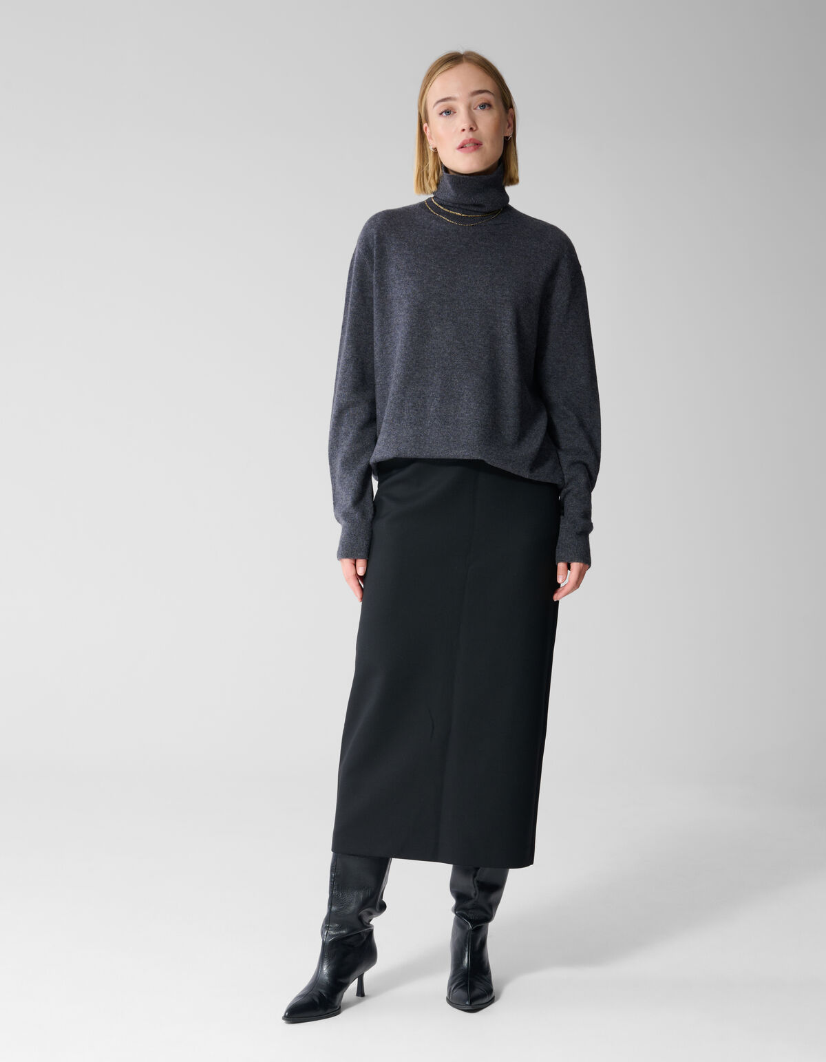 Gebreide Coltrui Donkergrijs By Lonneke SHOEBY WOMEN