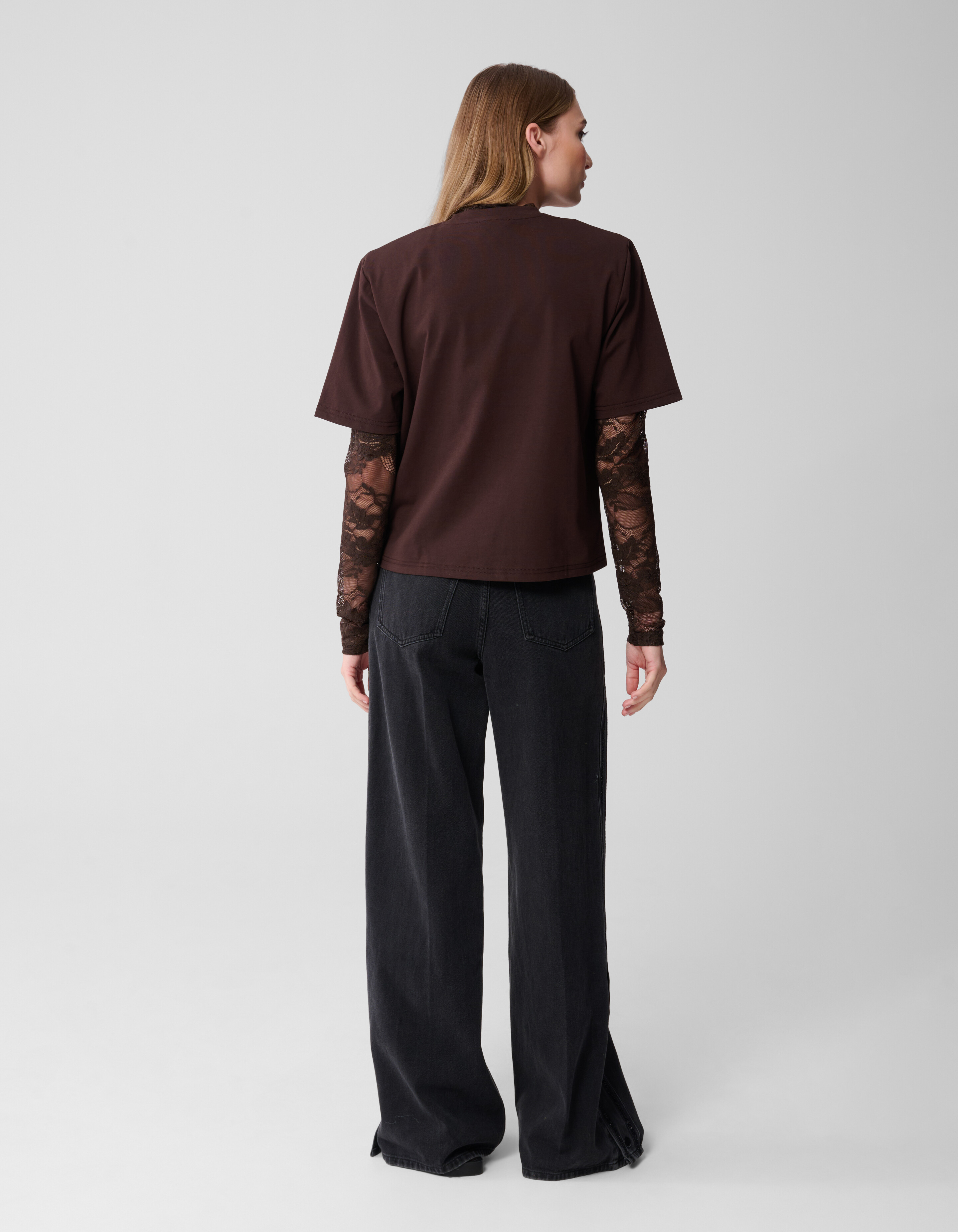 Padded T-shirt Donkerbruin SHOEBY WOMEN