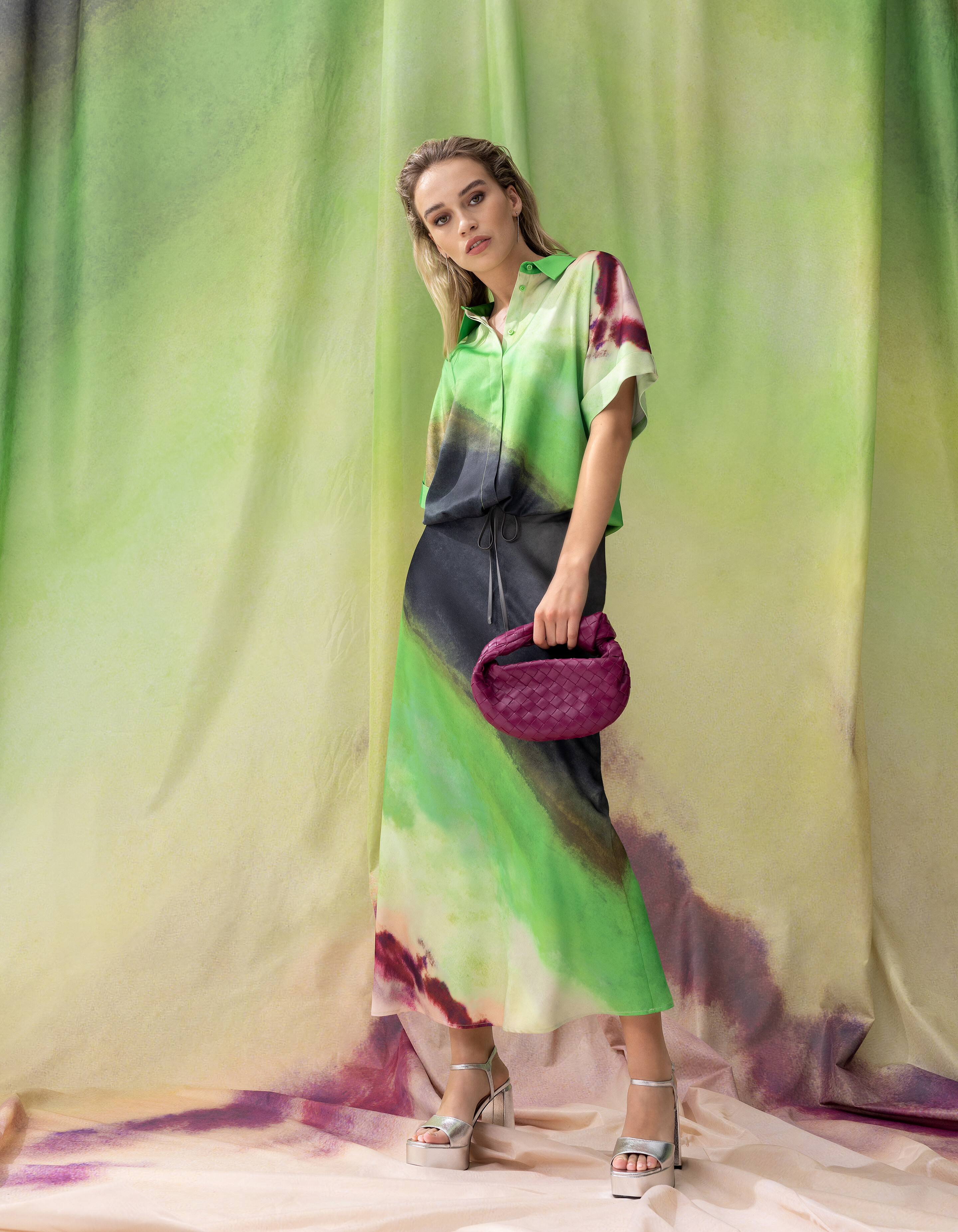 Printed Blouse Groen By Mieke SHOEBY WOMEN