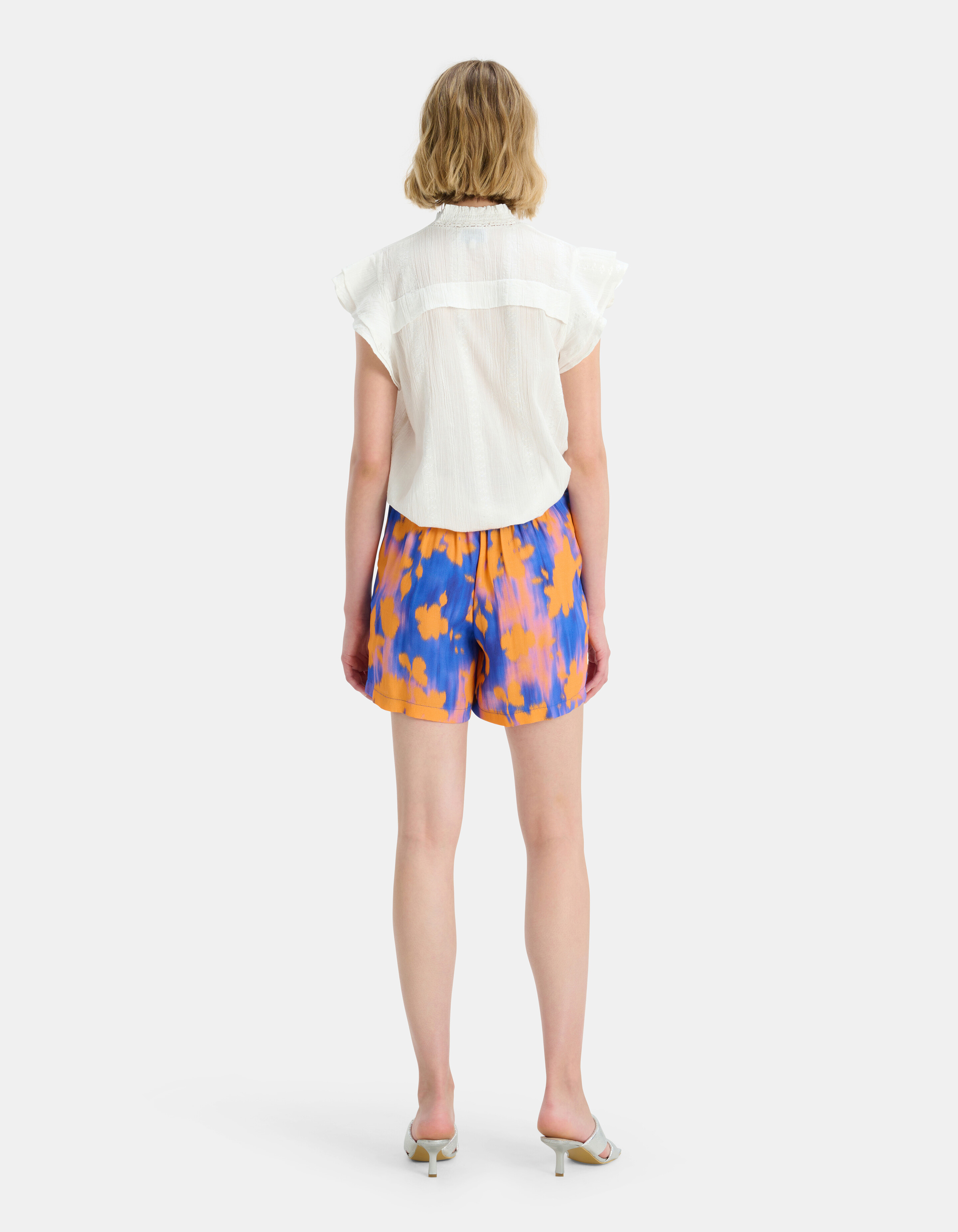 Broderie Ruffle Top Gebroken Wit EKSEPT