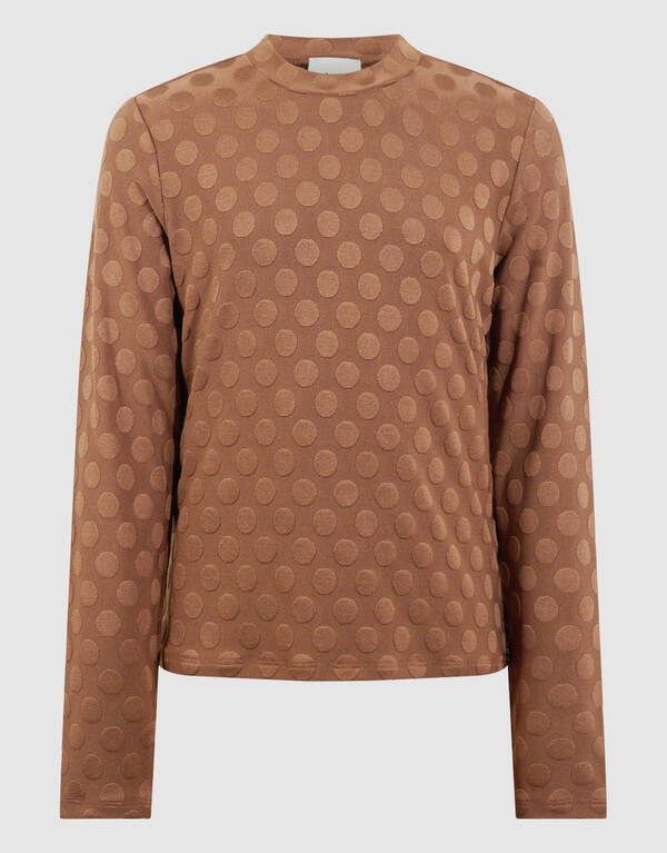 Polkadot Longsleeve Top Bruin SHOEBY GIRLS