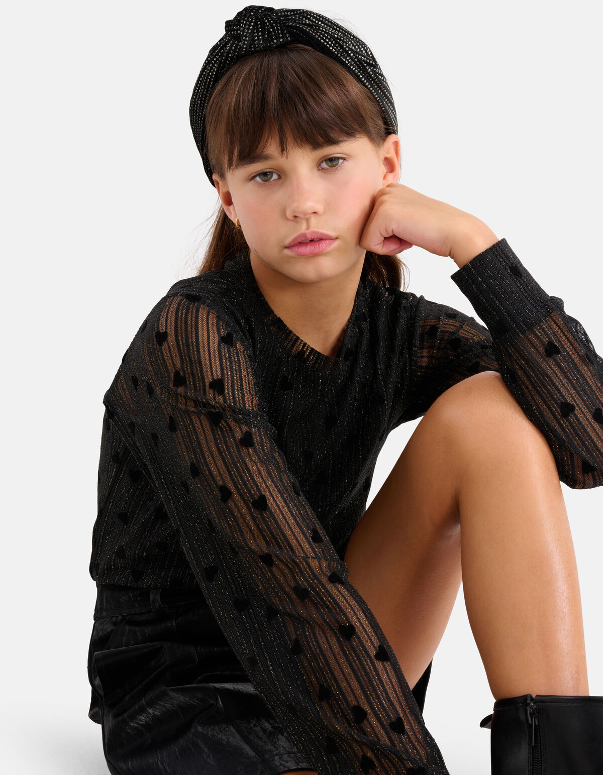 Mesh Top Zwart SHOEBY GIRLS