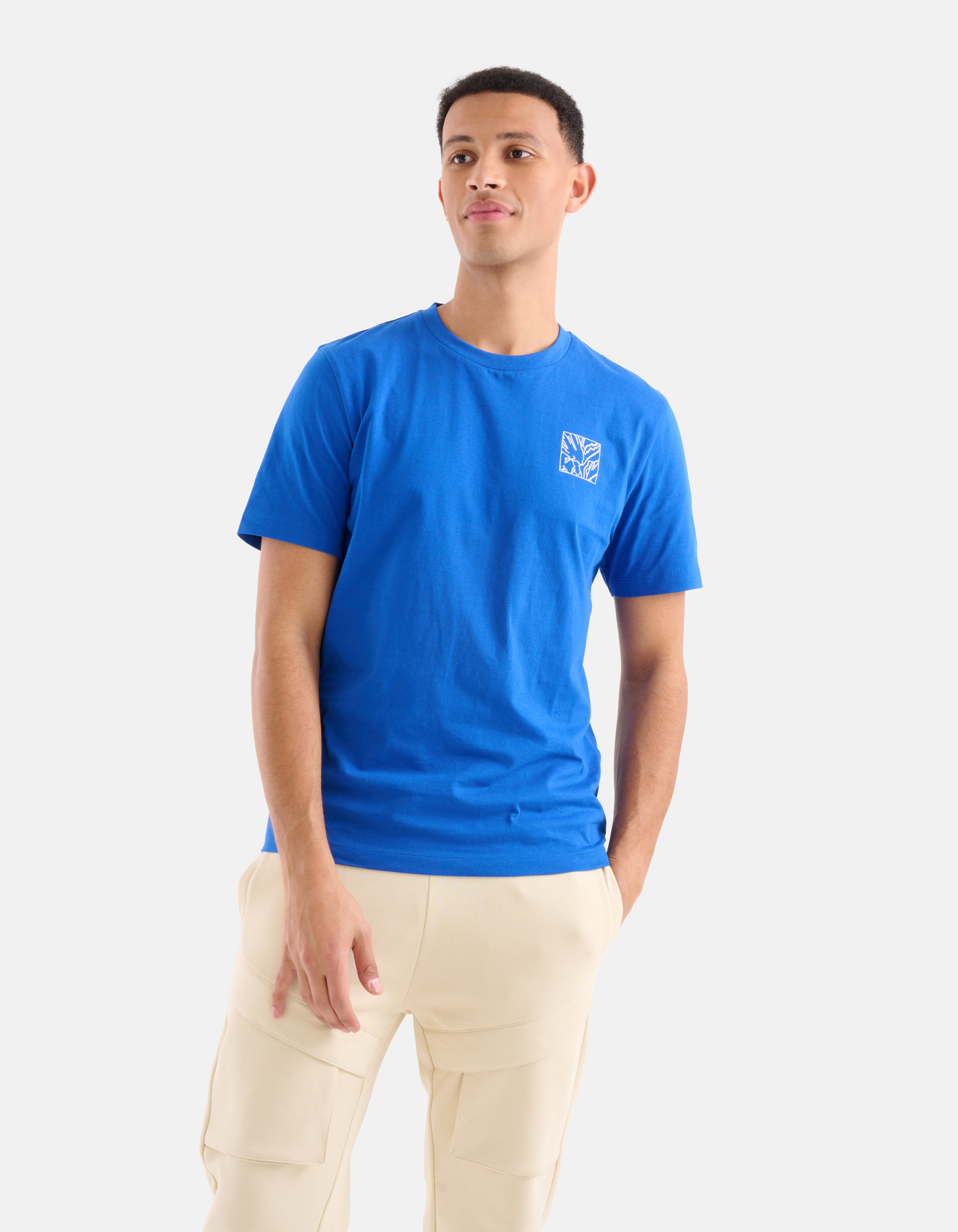 Line T-shirt Blauw SHOEBY MEN