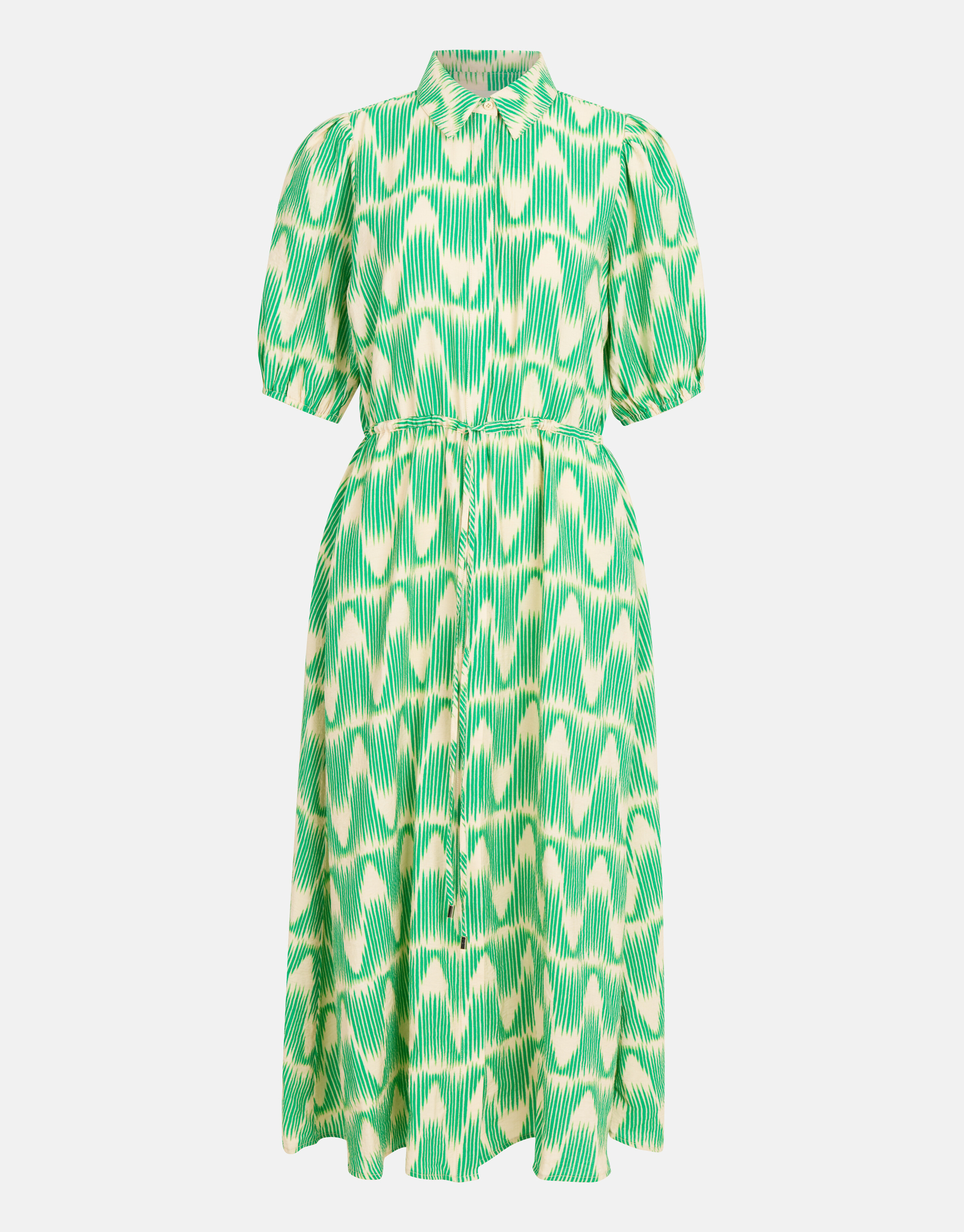 Grafische Print Jurk Groen SHOEBY WOMEN