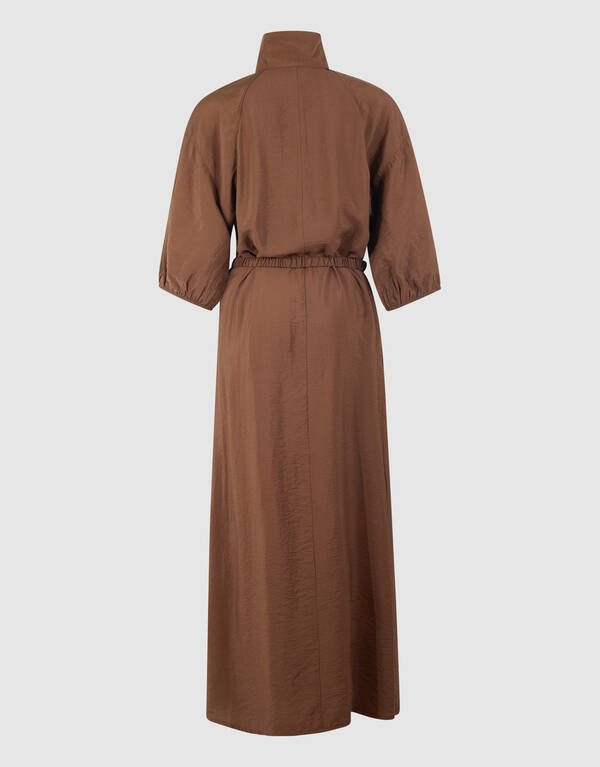 Sporty Tracksuit Maxi Jurk Bruin SHOEBY WOMEN