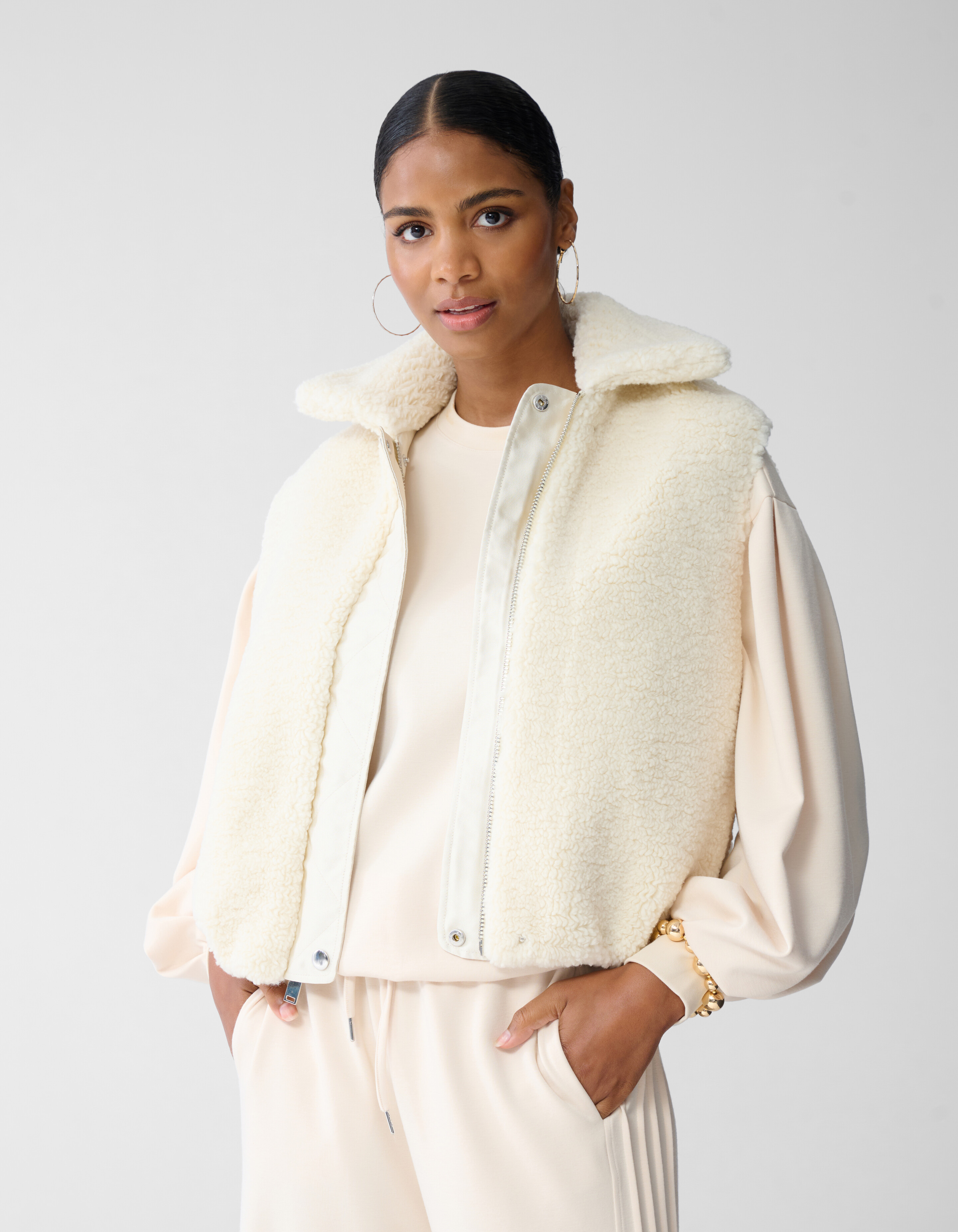 Reversible Gilet Gebroken Wit By Fred SHOEBY WOMEN