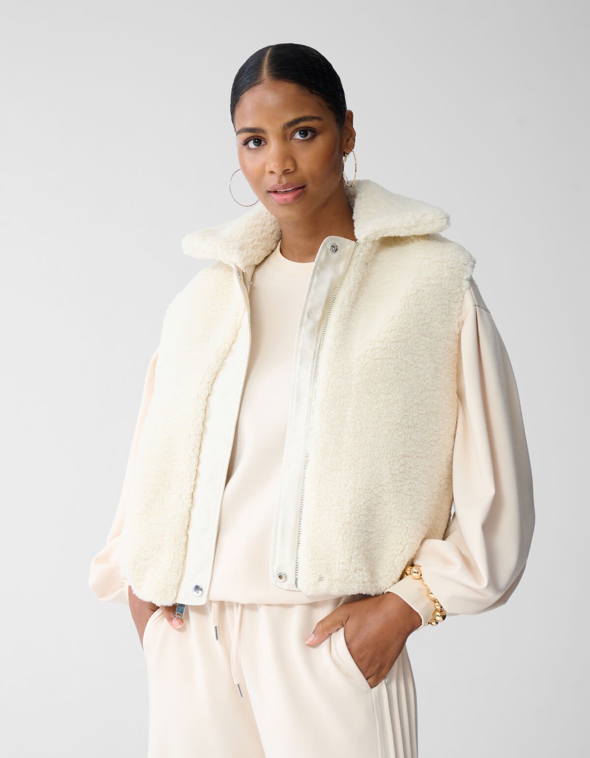 Reversible Gilet Gebroken Wit By Fred SHOEBY WOMEN