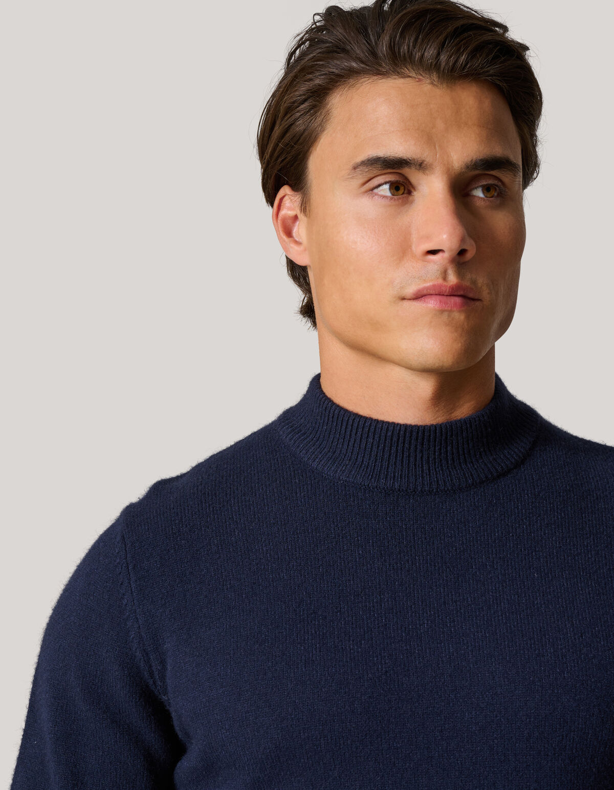 Jacquard Gebreide Trui Donkerblauw SHOEBY MEN