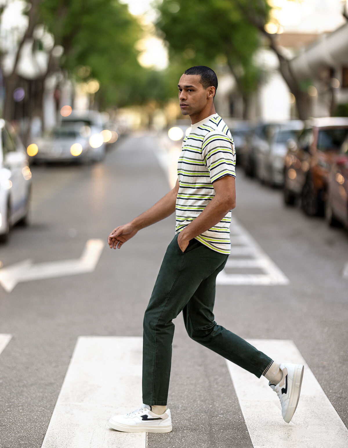 Multi Gekleurd T-shirt Gebroken Wit SHOEBY MEN