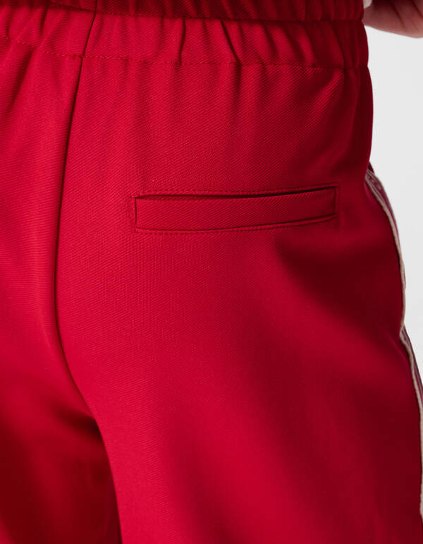 Tape Wide Leg Fit Broek Rood SHOEBY GIRLS