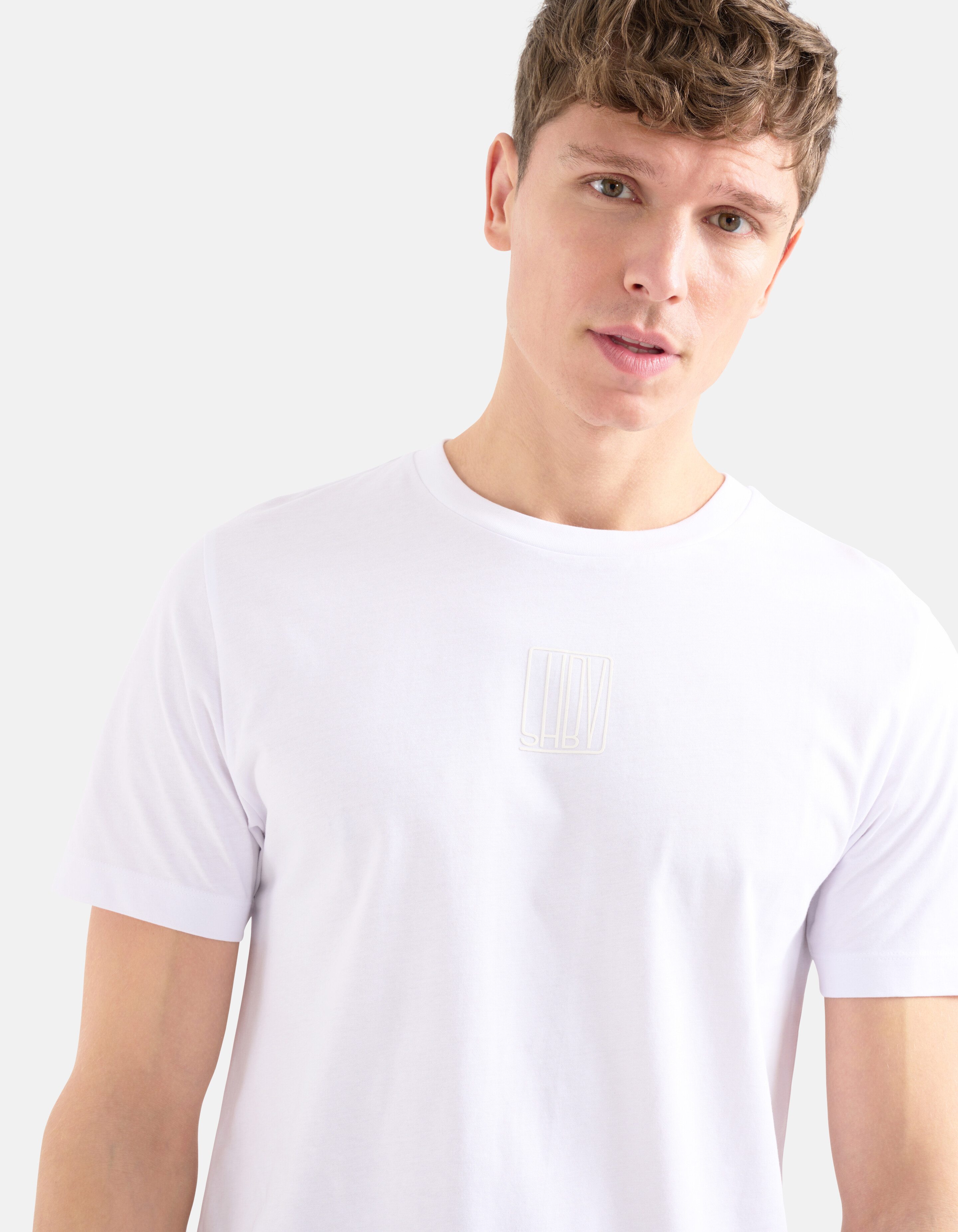 Tekst T-shirt Wit SHOEBY MEN