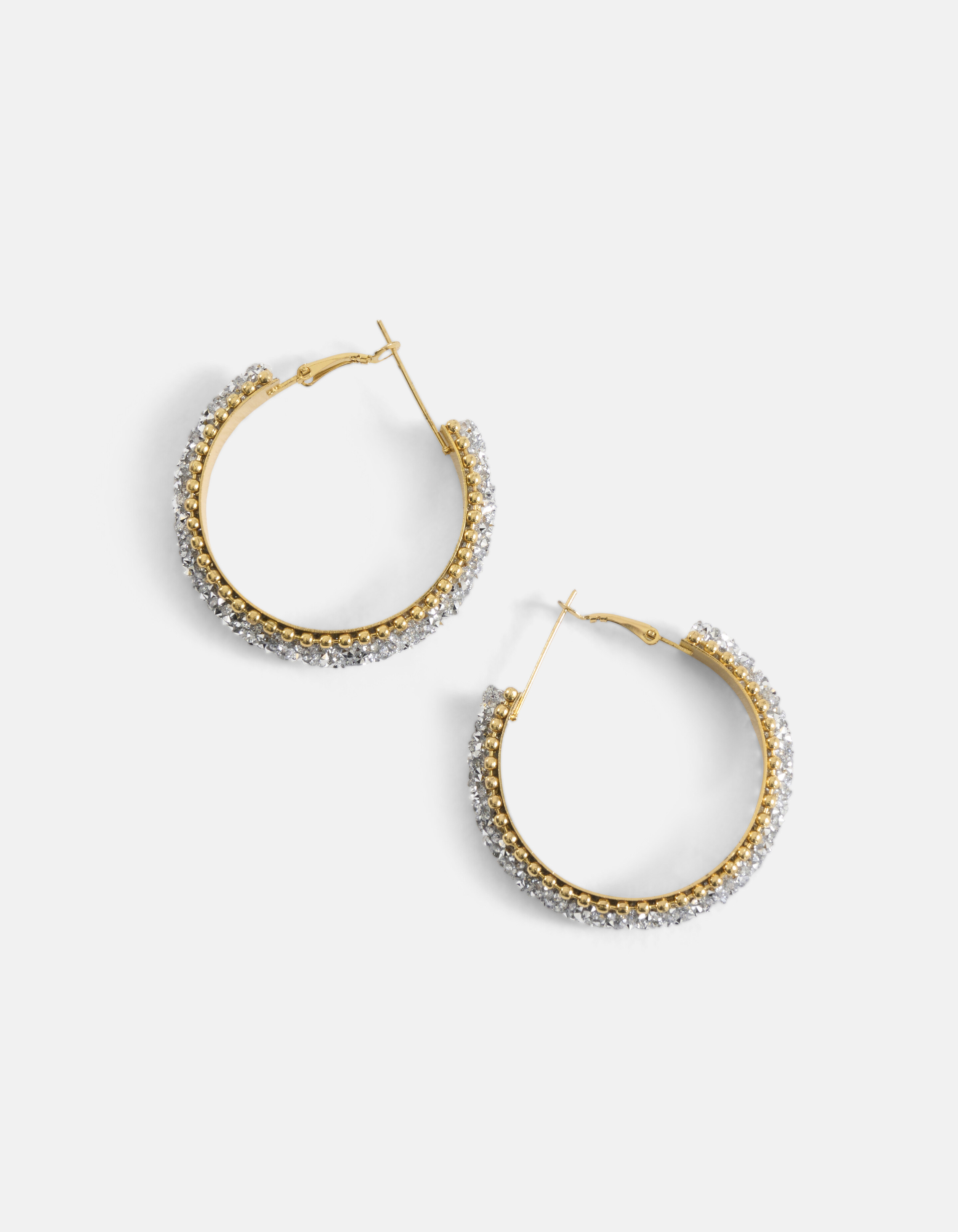 Strass Hoops Oorbellen Goud SHOEBY ACCESSOIRES