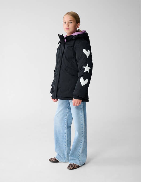 Heart/Ster Jas Zwart SHOEBY GIRLS