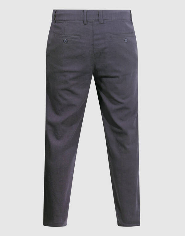 Structuur Regular Fit Broek Donkergrijs SHOEBY MEN