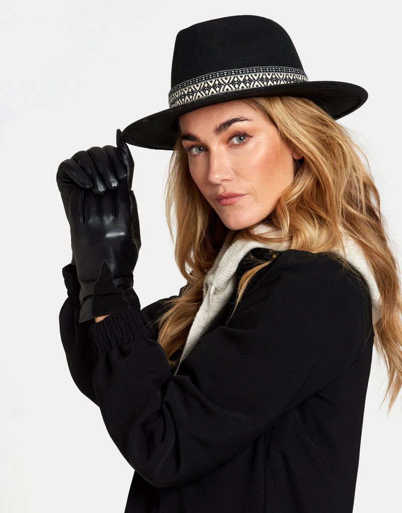 Fem Leren Handschoenen