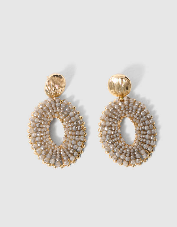 Beaded Oorbellen Beige/Goud SHOEBY ACCESSOIRES