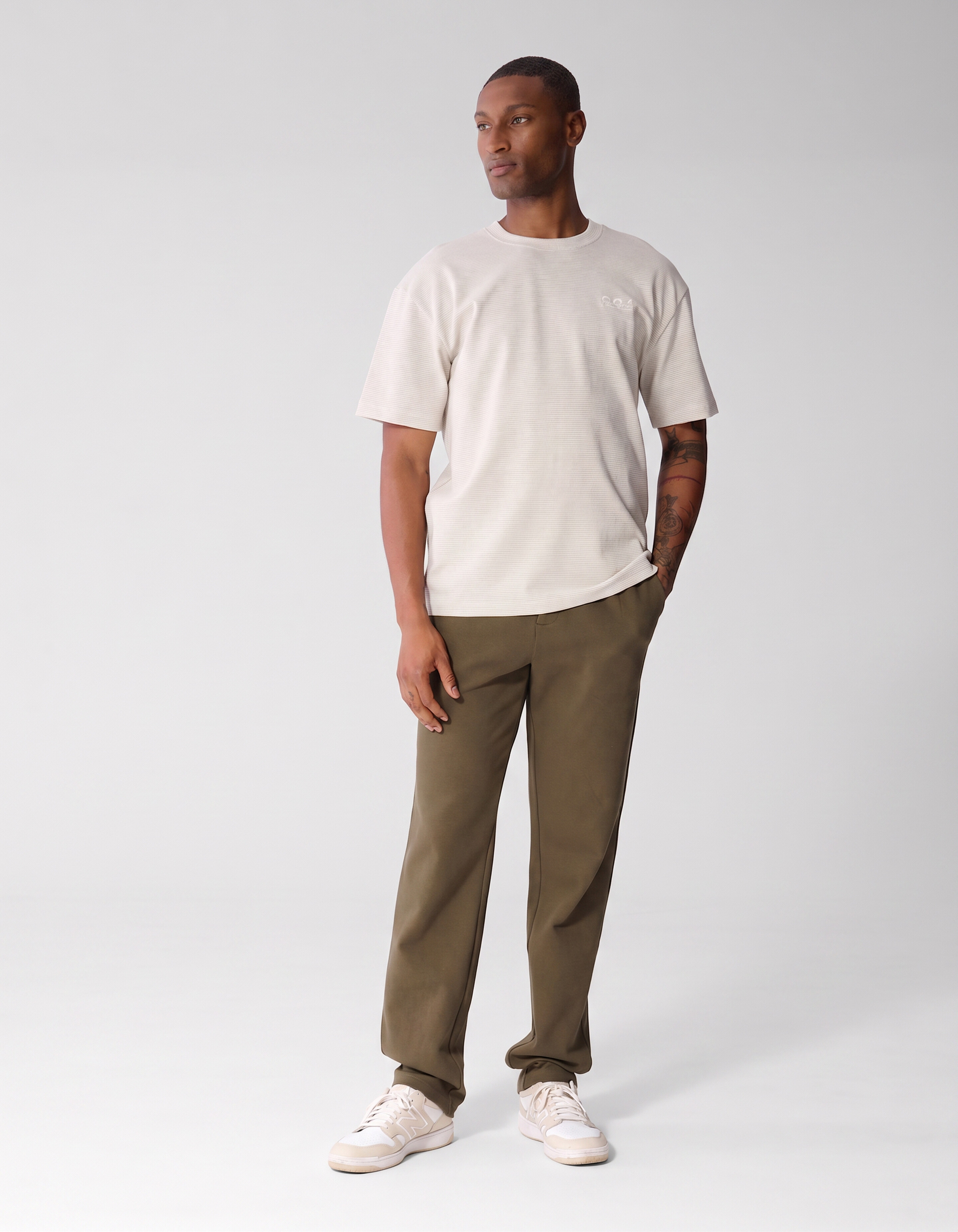 Honeycomb T-shirt Lichtgrijs SHOEBY MEN