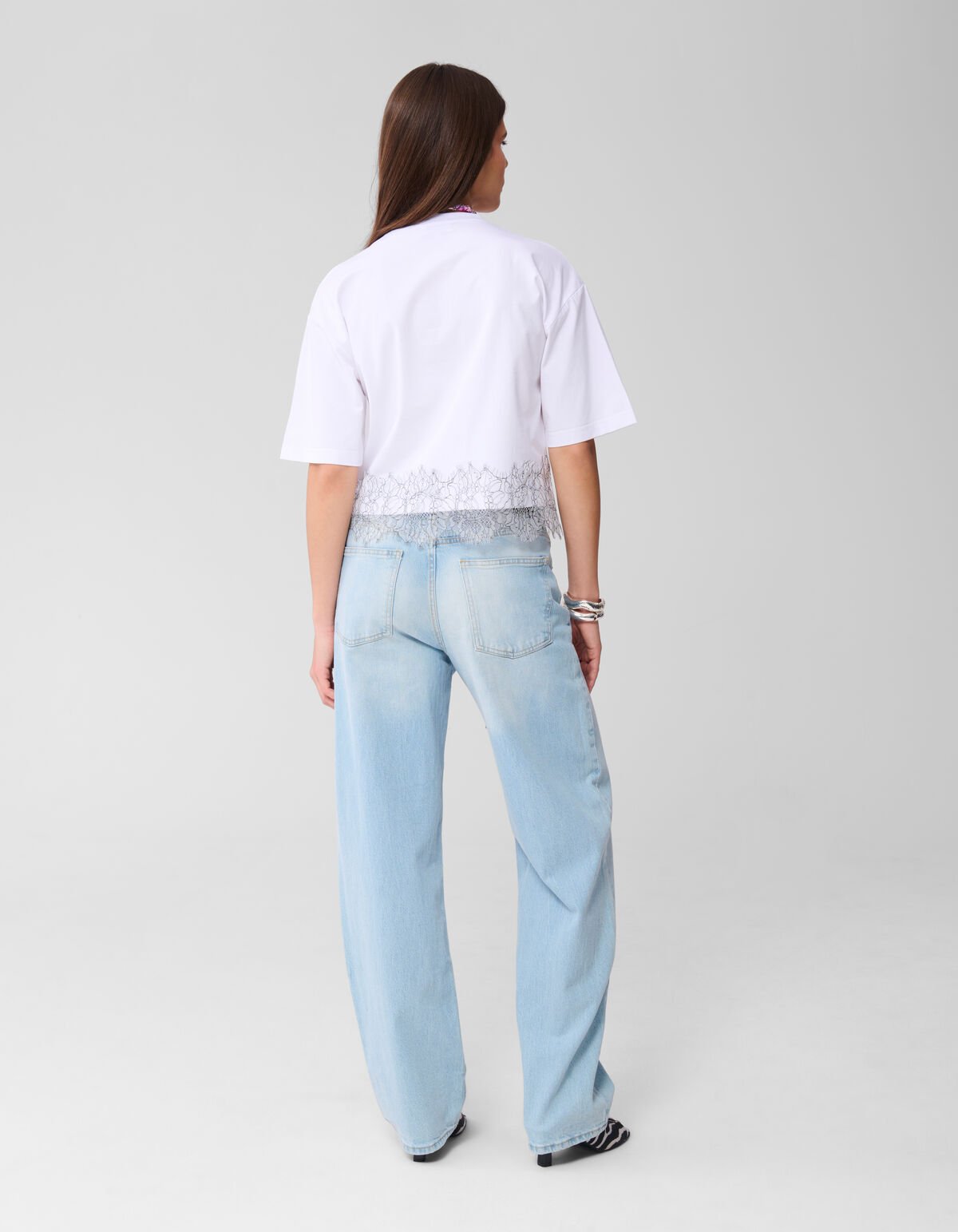 Kanten T-shirt Wit SHOEBY WOMEN