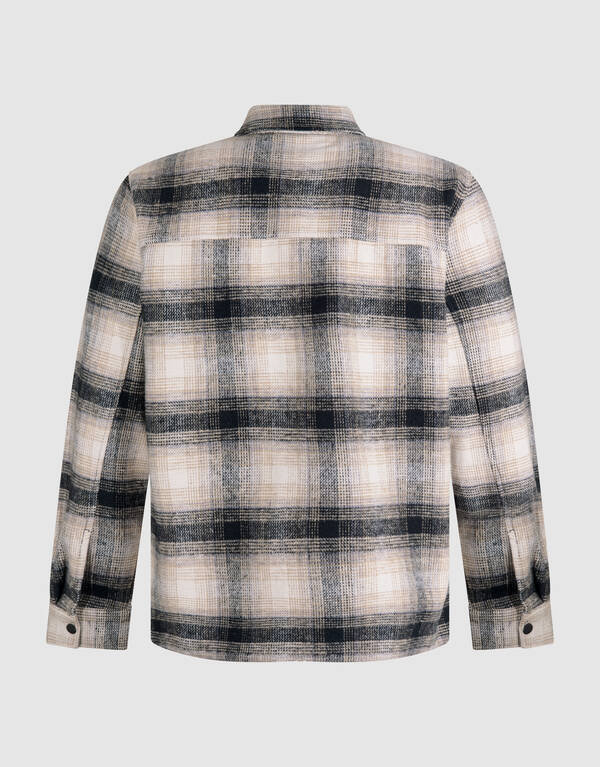 Ruiten Zip Overshirt Gebroken Wit SHOEBY MEN